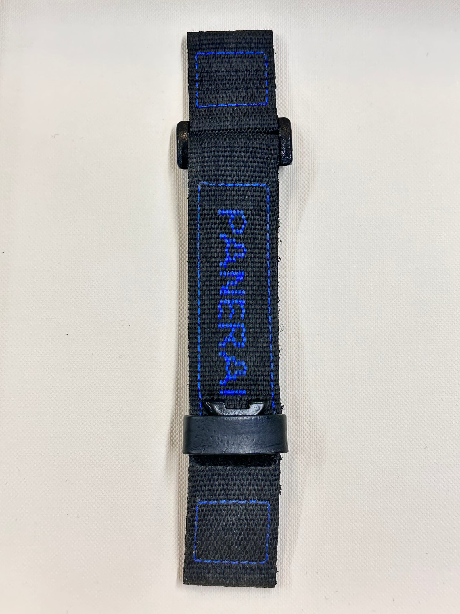 Panerai Almost New Black Nylon Blue Logo Watch Strap APR w Coa