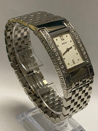 VERSACE Beautiful Stainless Steel Tank-Style w/Diamonds Watch - $10K APR w/ COA! APR57