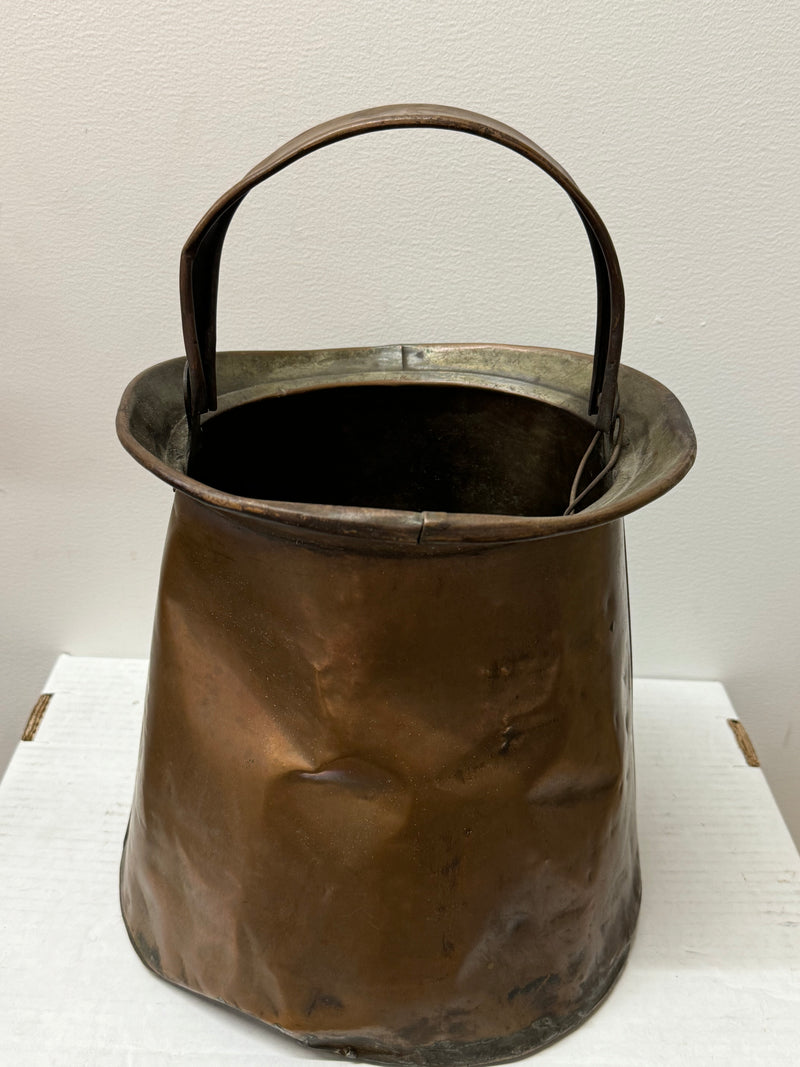 Rare Late 1800s Handmade Copper Coal Bucket from Sherry Lehmann - $30K APR w/CoA APR 57