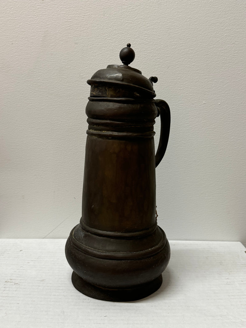 Antique 1800s Handmade Pewter Jug Piece, Sherry Lehmann  - $8K APR w/CoA APR 57