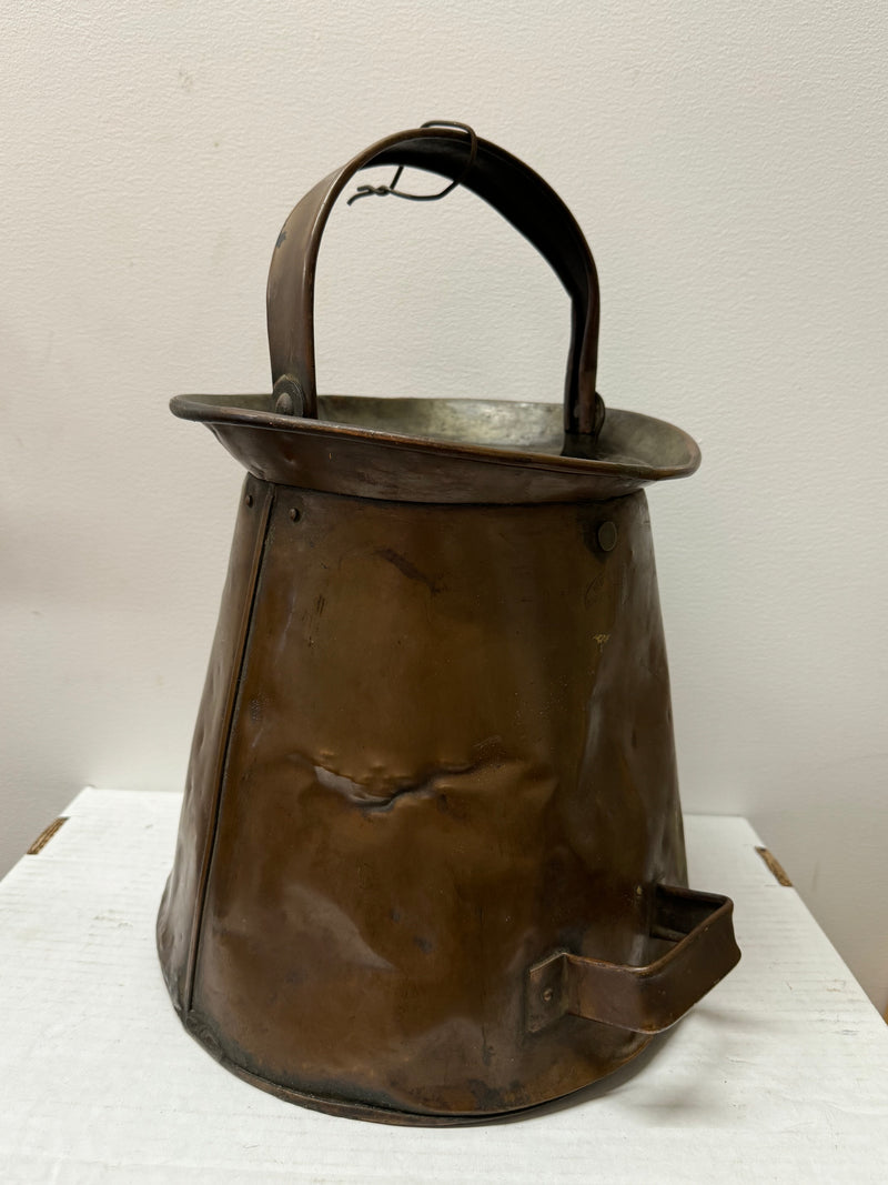 Rare Late 1800s Handmade Copper Coal Bucket from Sherry Lehmann - $30K APR w/CoA APR 57