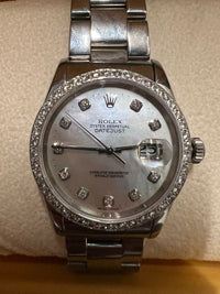 ROLEX OYSTER PERPETUAL DATEJUST BEAUTIFUL 75 DIAMONDS WATCH - $30K APR w/ COA!!! APR 57