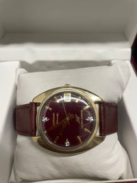 Vintage 1950s Longines Men's Watch: Rare Cherry Dial, Diamon- $8K APR w/ COA!!! APR57