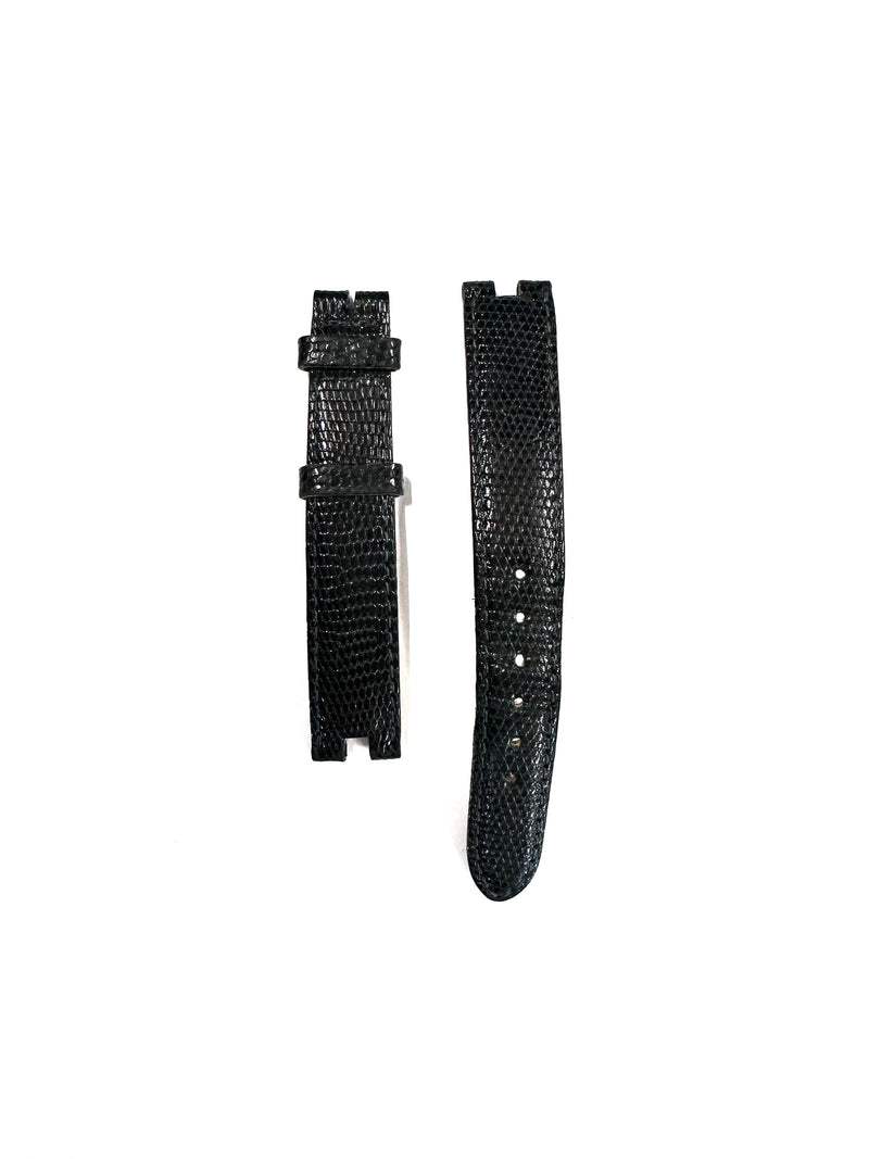 CARTIER Must Vendome Dark Green w/ Green Stitching Lizard Watch Strap -$800 APR w/ CoA! APR 57