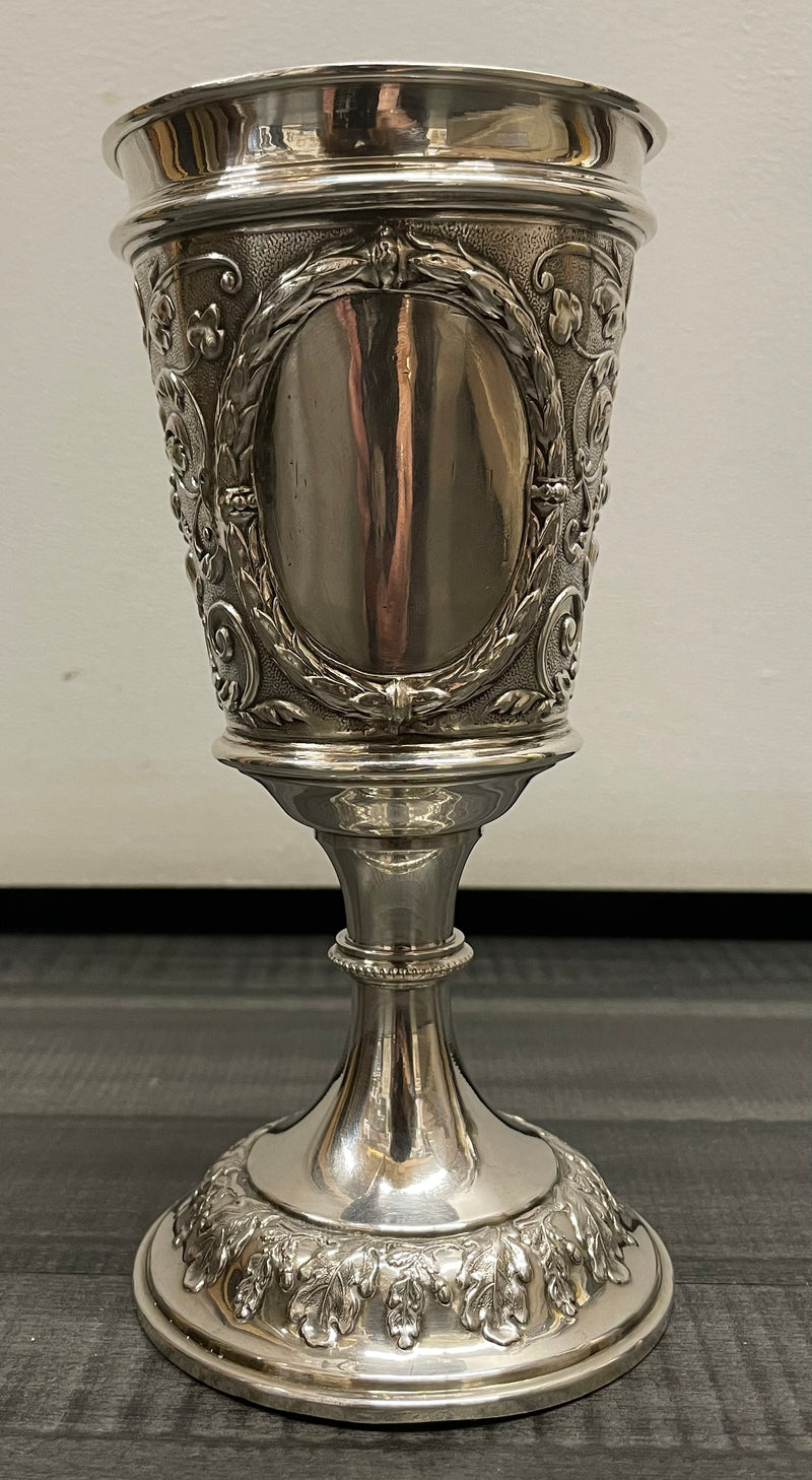 Vintage Sterling Silver Kiddush Cup Shabbat Judaica - $2.5K APR w/CoA APR57