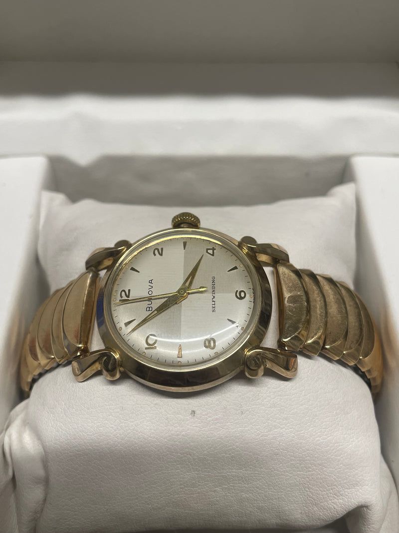 Bulova  Gold-Tone Watch: Champagne Dial, Curled Lugs,- $6K APR w/ COA!!! APR57