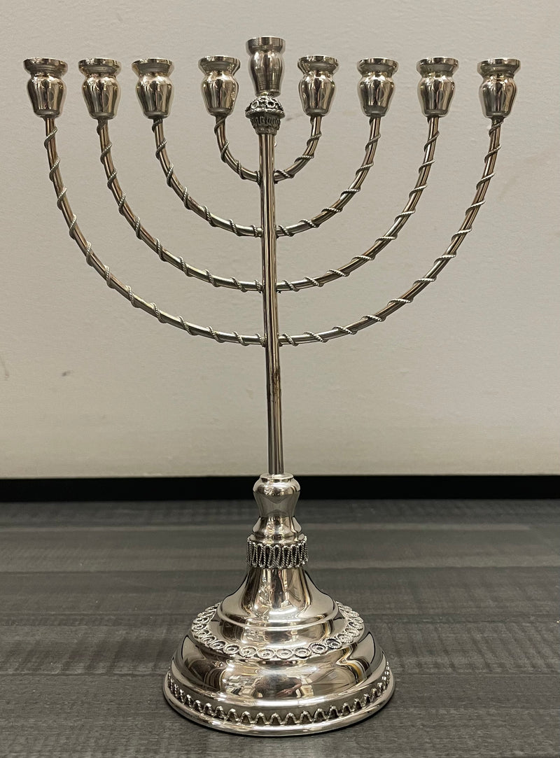 C.1950 Filigree 925 Sterling Silver Chanukah Menorah Judaica - $15K APR w/CoA APR57