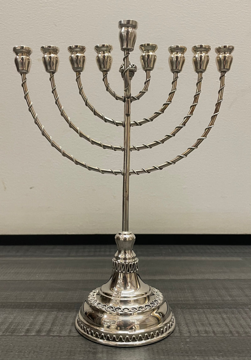 C.1950 Filigree 925 Sterling Silver Chanukah Menorah Judaica - $15K APR w/CoA APR57