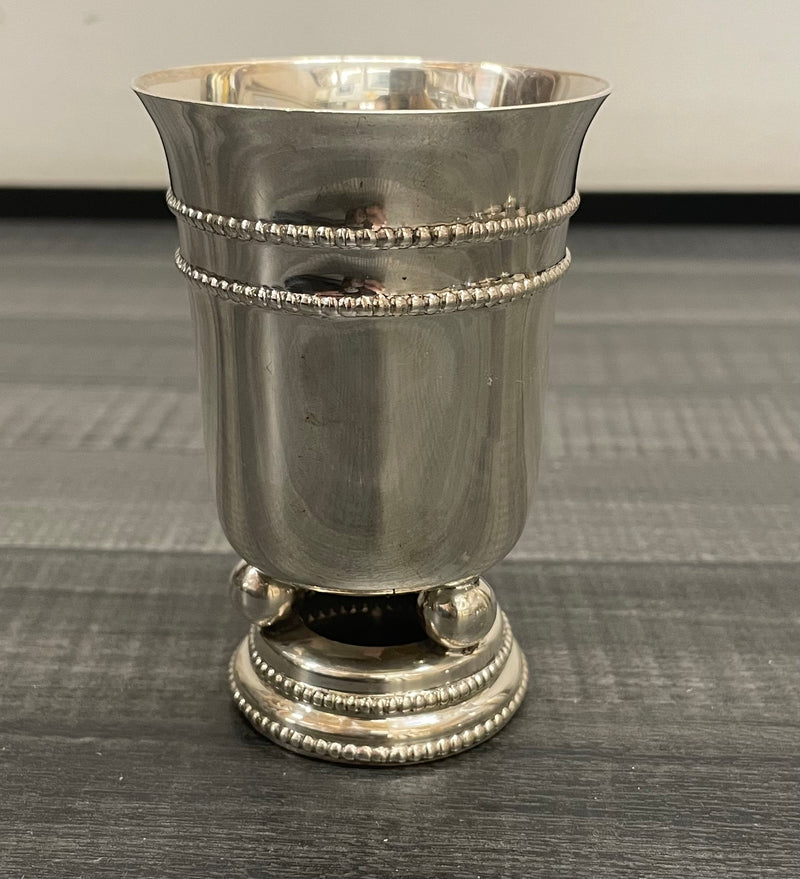 Vintage 925 Sterling Silver Kiddush Cup Shabbat Judaica - $5K APR w/CoA APR57