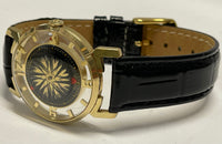 ERNEST BOREL Beautiful Psychedelic Design Dial Gold Tone Watch - $4K APR w/ COA! APR57