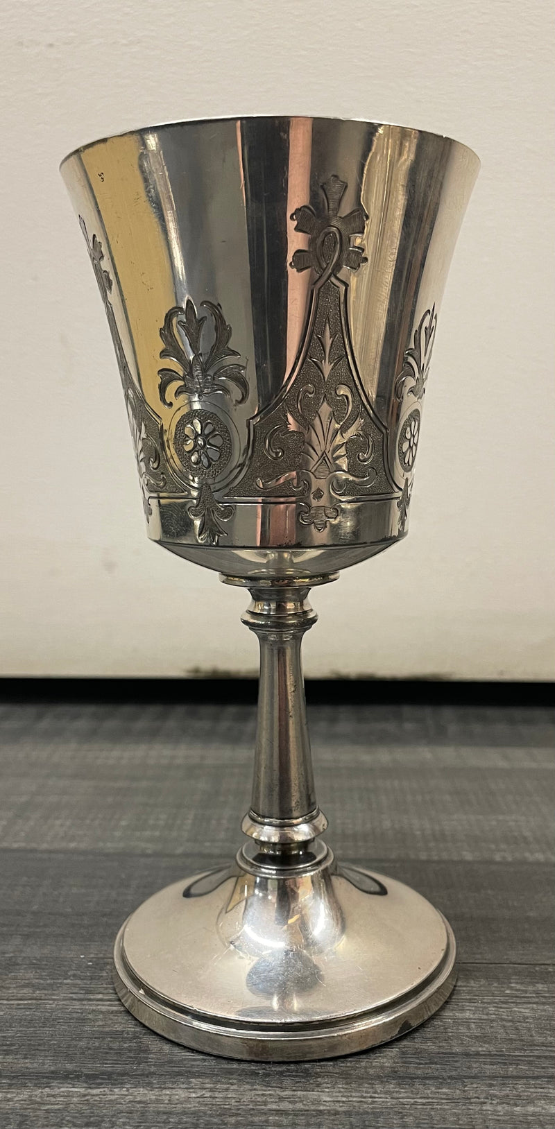 C. 1880 Triple Silver Plated Simpson Hall Miller & Co Kiddush Cup -$5K APR w/CoA APR57