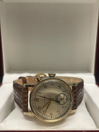 Longines Vintage 1930s Chronograph, Rare 10K GF, Brown Leath - $15KAPR w/ COA!!! APR57