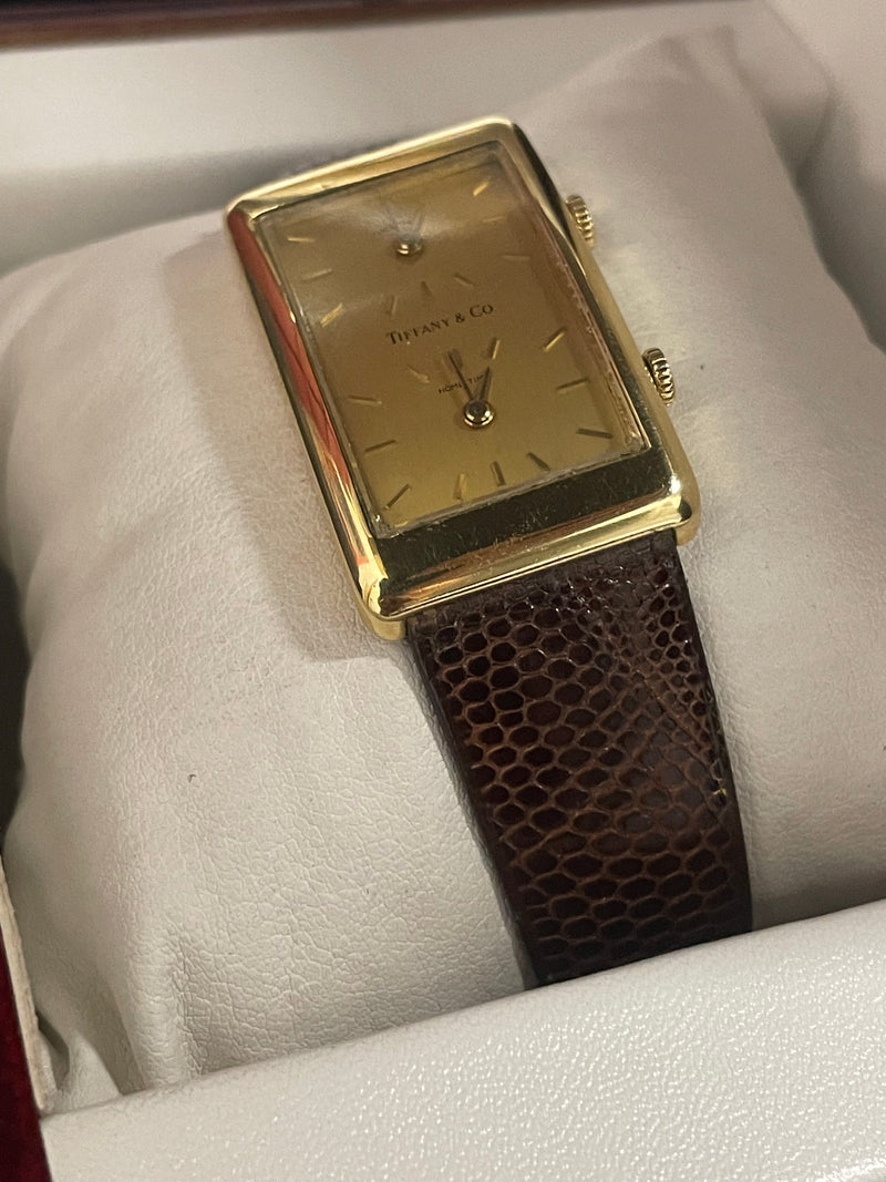 Tiffany & Co Vintage Dual Time 18K Gold Men's Watch by Chopard - $30K APPRAISAL & CERTIFICATE OF AUTHENTICITY APR57