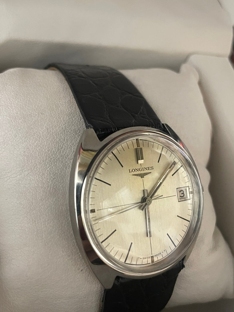 Longines Vintage 1960s Men’s Watch, White Gold Style,-Large Case- $10K APPRAISAL & CERTIFICATE OF AUTHENTICITY APR57