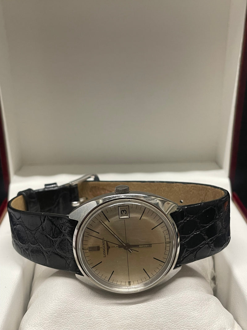 Longines Vintage 1960s Men’s Watch, White Gold Style,-Large Case- $10K APPRAISAL & CERTIFICATE OF AUTHENTICITY APR57