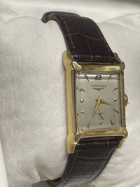 Longines Vintage 1940s Unisex Watch: Solid Gold 14K Tank Case, - 12K APR w/ COA! APR57