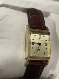 Longines Vintage 1940s Tank Watch: Solid Gold, Diamond Dial,  - $10K APR w/ COA! APR57