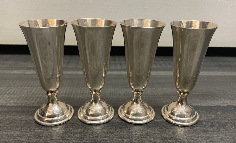 Four Antique Cartier Sterling Silver Cordial Liquor Shot Cups - $8K APR w/CoA APR57