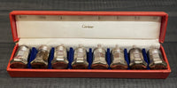 Set of Eight Antique Cartier Sterling Silver Salt & Pepper Shakers -$5K APR w/CoA APR57