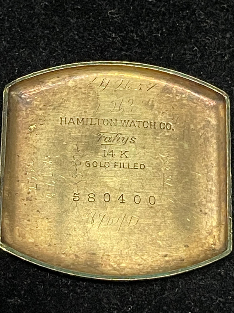 Hamilton Vintage 1920s 14K GF Engraved Watch, Dark Brown Strap - $7K APR w/ COA! APR57