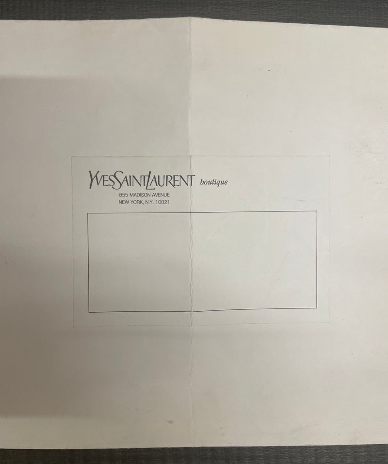 C.1980’s Yves Saint Laurent Fashion Drawing With Envelope - $20K APR w/CoA APR57