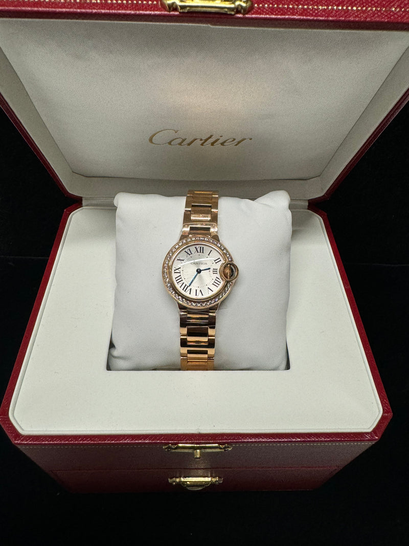 CARTIER Ballon Bleu 18k RG w/ Diamond Bezel Ladies' Watch - $65,000 APR w / COA! APR57