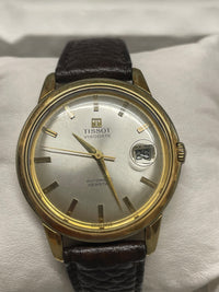 Tissot Visodate Vintage 1950s UnisexWatch with Brown Lizard Strap $4K APR w/ COA! APR57