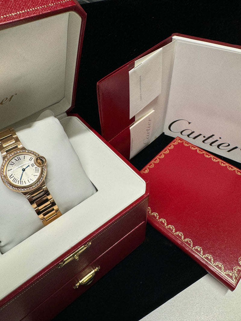 CARTIER Ballon Bleu 18k RG w/ Diamond Bezel Ladies' Watch - $65,000 APR w / COA! APR57