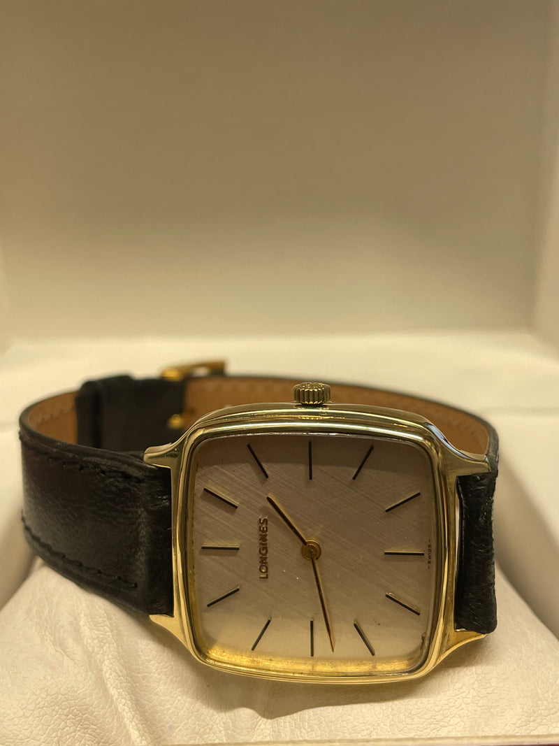 Longines Vintage 1960s Men’s Gold Watch with Black Leather - $13K APR w/ COA!!!! APR57