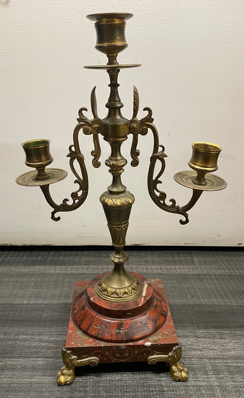 Pair of Late C. 1800’s Victorian French Style Brass Candelabra’s - $20K APR w/CoA APR57