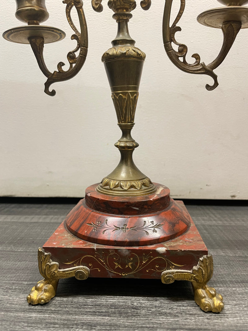 Pair of Late C. 1800’s Victorian French Style Brass Candelabra’s - $20K APR w/CoA APR57