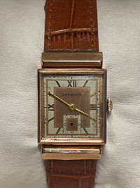 Longines vintage 1940s rose gold watch with crocodile strap- $13K APR w/ COA!!! APR57