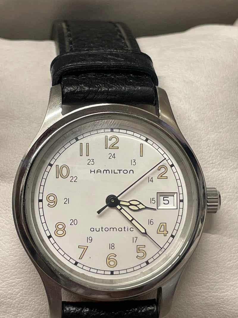 Hamilton Unisex Stainless Steel Watch With White Enamel Dial - $3.5K APR w/ COA! APR57