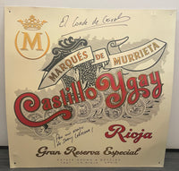 Signed Marques De Murrieta Castillo Ygay Rioja Metal Sign - $15K APR w/CoA APR57