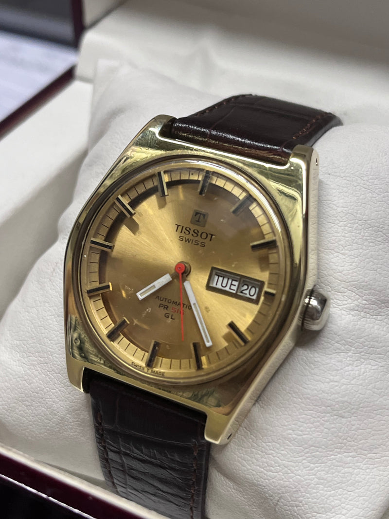 TISSOT Gold Toned 1950s Incredibly Beautiful Men's Wristwatch - $6K APR w/ COA!! APR 57