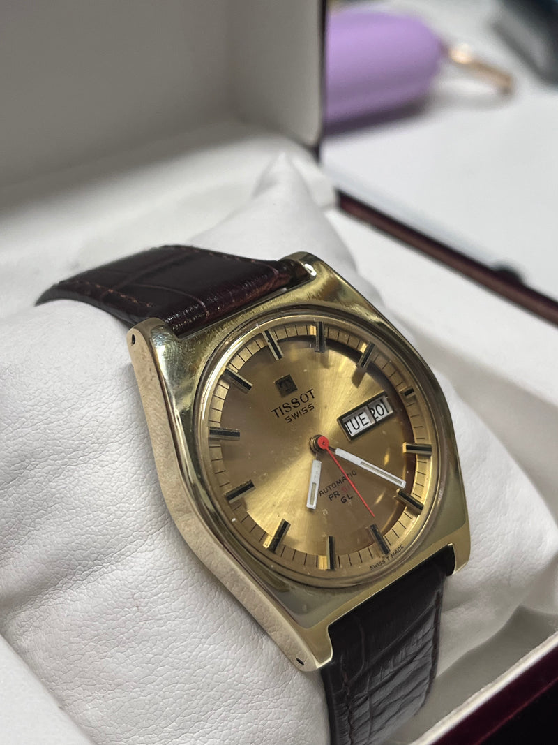 TISSOT Gold Toned 1950s Incredibly Beautiful Men's Wristwatch - $6K APR w/ COA!! APR 57