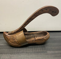 Early 20th C. Carved Wooden Clog Wine Bottle Holder - $5K APR w/CoA APR57