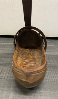 Early 20th C. Carved Wooden Clog Wine Bottle Holder - $5K APR w/CoA APR57