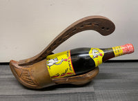 Early 20th C. Carved Wooden Clog Wine Bottle Holder - $5K APR w/CoA APR57