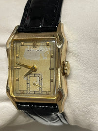 Hamilton Vintage 1940s 10K GF Cushion Case Watch, Rare Design- $6.5K APR w/ COA! APR57