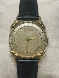 Longines Vintage 1940s Men´s Watch, Yellow Gold, Black Strap, - $10K APR w/ COA! APR57