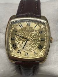 Longines Gold-Tone Cushion Watch, Hand-Engraved Dial, Perfect- $7K APR w/ COA! APR57