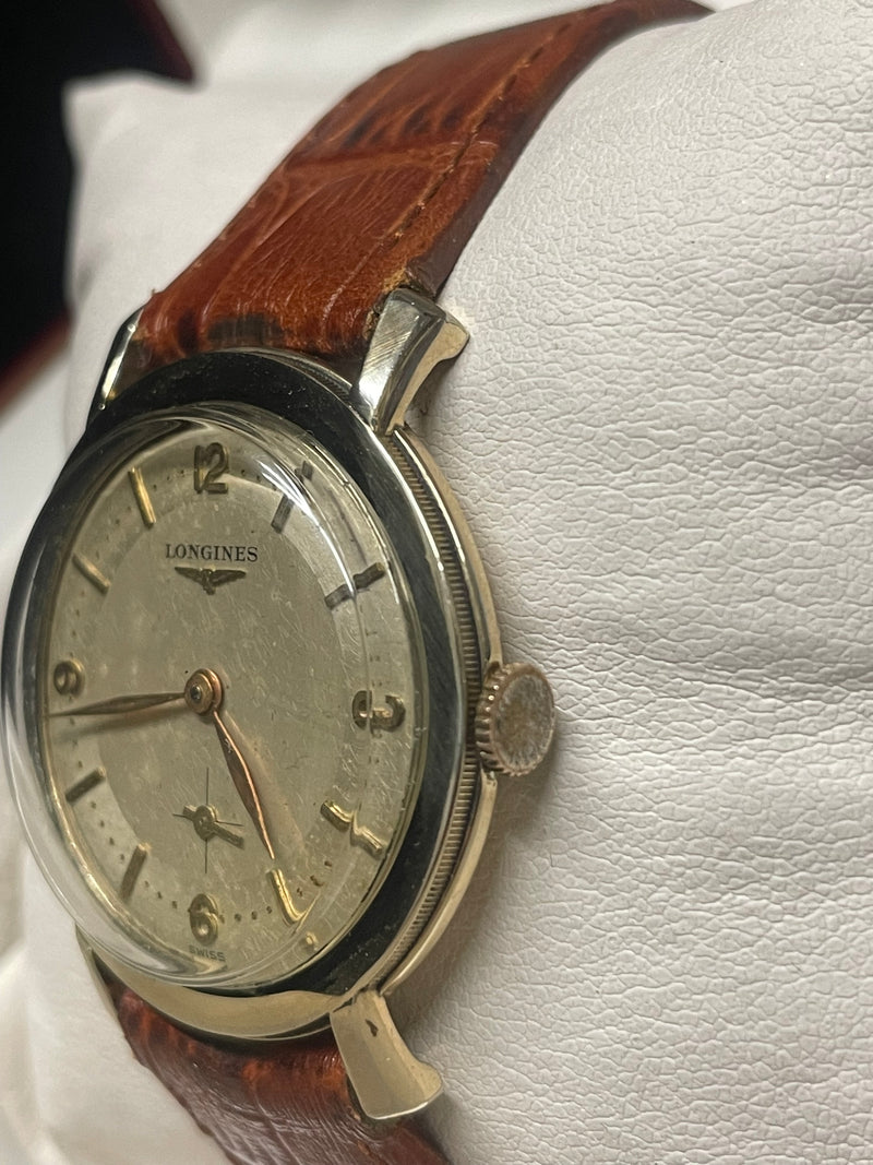 Longines Vintage 1940s Gold-Filled Watch, Off-White Dial,Large - $8K APR w/ COA! APR57