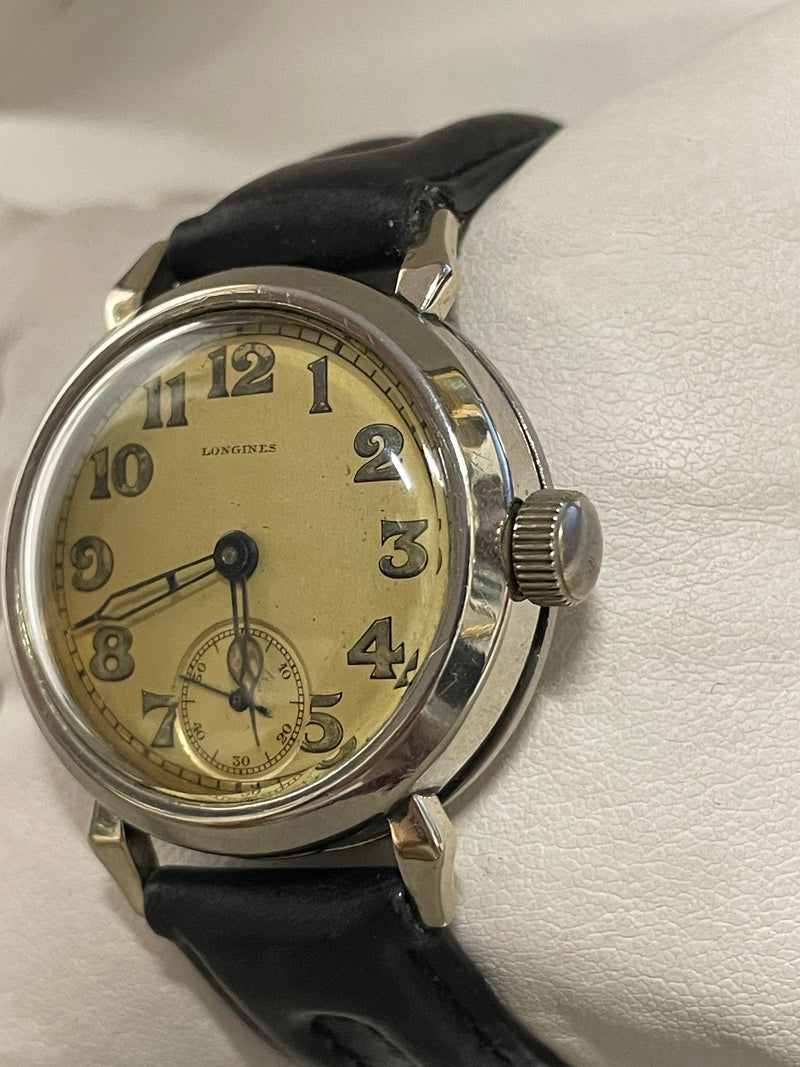 Longines Vintage 1920s  Unisex Military Watch Stainless Steel - $10K APR w/ COA! APR57