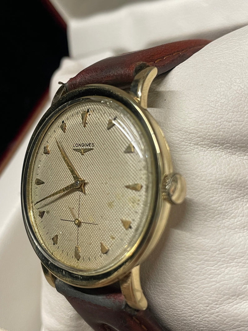 Longines Vintage 1940s Men's Watch - Solid Gold, Engraved Dial- $16K APR w/ COA! APR57