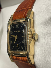 Bulova Vintage 1940s 14K Solid  Gold Watch with Black Dial  - $13K APR w/ COA!!! APR57