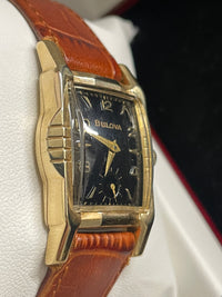 Bulova Vintage 1940s 14K Solid  Gold Watch with Black Dial  - $13K APR w/ COA!!! APR57