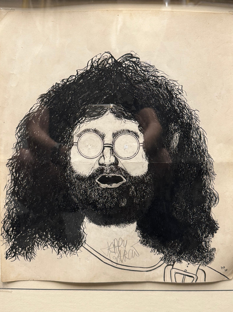 Original Pen and ink drawing of online Jerry Garcia