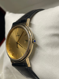 Concord Men's Watch: Solid Gold, Champagne Dial Crocodile Strap- $15K APR w/COA! APR57