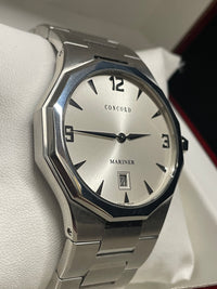 Concord Men's Watch:Stainless Steel,Platinum Dial, New Condition- $10K APRw/COA! APR57